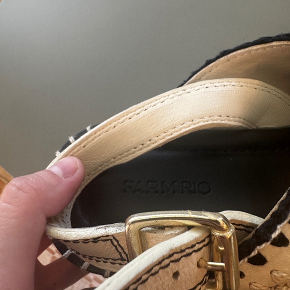 FARM Rio Off White Sand Platform Clog - Picture 8 of 9